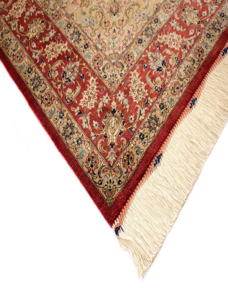 Detail image of  4' 4 x 6' 7 Ghom Silk Rug