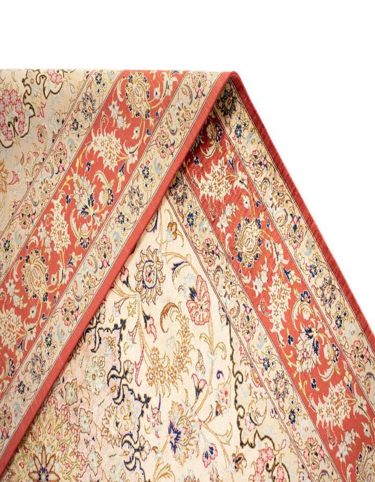 Detail image of  4' 4 x 6' 7 Ghom Silk Rug