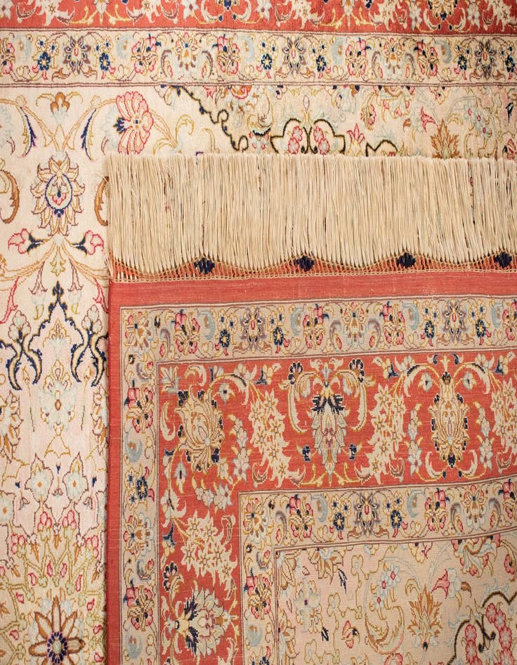 Detail image of  4' 4 x 6' 7 Ghom Silk Rug
