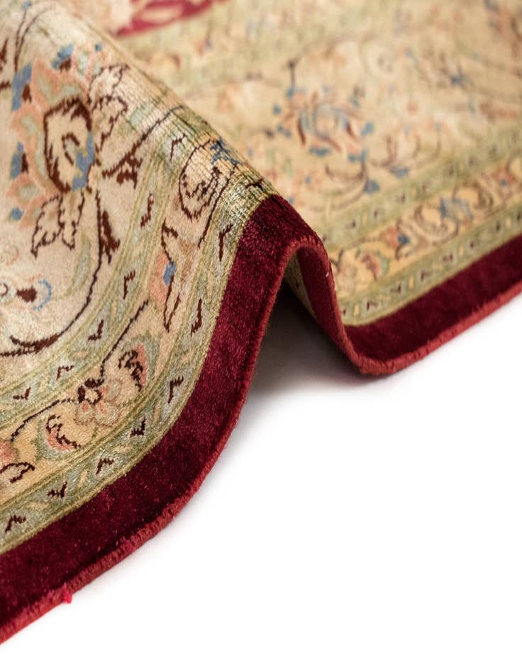 Detail image of  5' 1 x 7' 9 Ghom Silk Rug