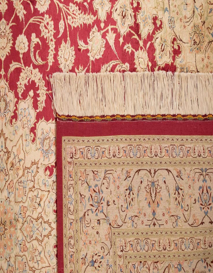 Detail image of  5' 1 x 7' 9 Ghom Silk Rug
