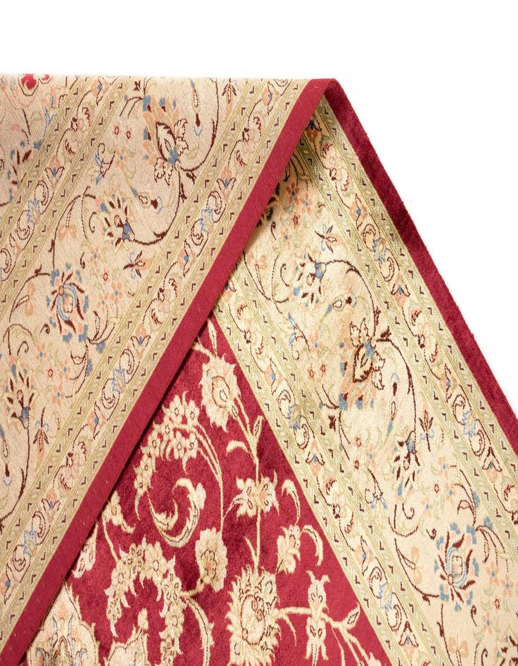 Detail image of  5' 1 x 7' 9 Ghom Silk Rug