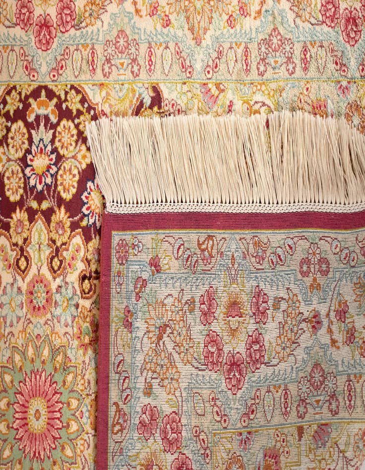 Detail image of  2' 7 x 3' 11 Ghom Silk Rug