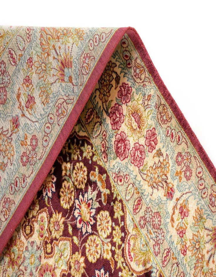 Detail image of  2' 7 x 3' 11 Ghom Silk Rug