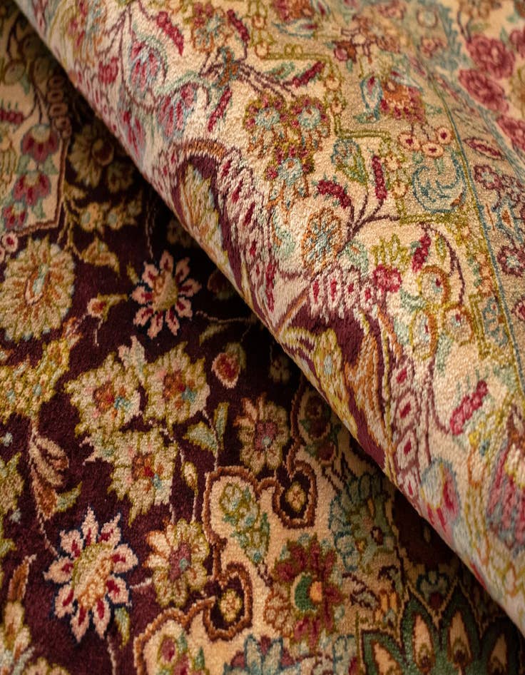 Detail image of  2' 7 x 3' 11 Ghom Silk Rug