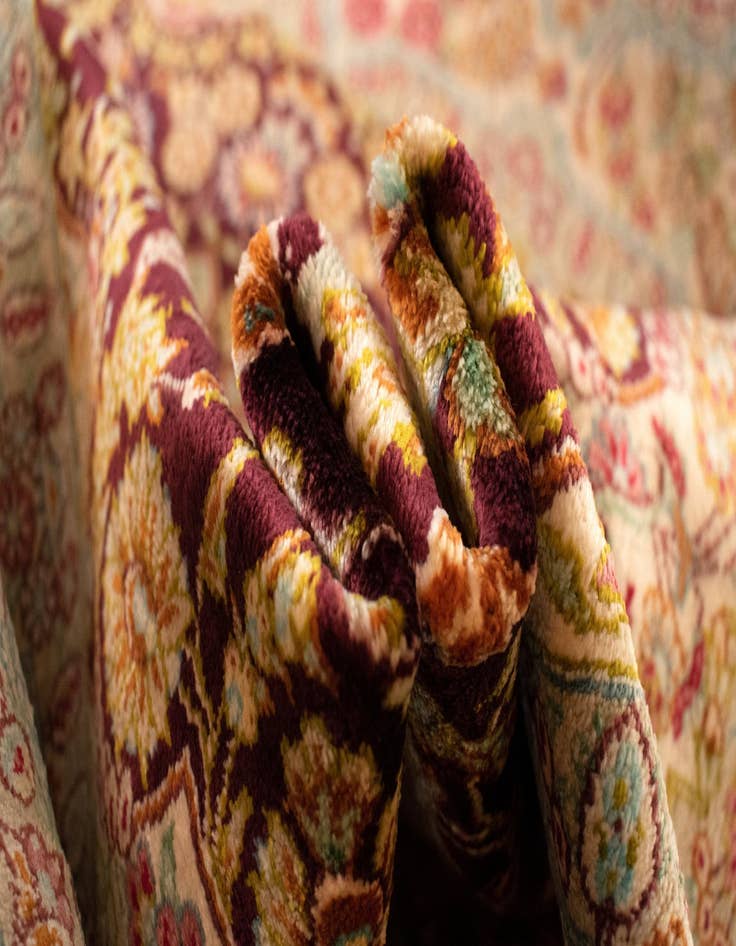 Detail image of  2' 7 x 3' 11 Ghom Silk Rug