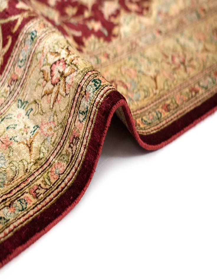 Detail image of  2' 8 x 4' Ghom Silk Rug