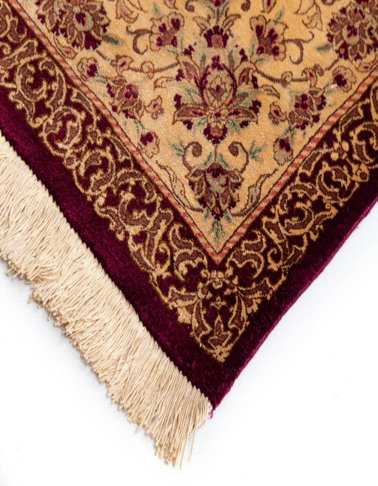 Detail image of  6' 4 x 9' 8 Ghom Silk Rug