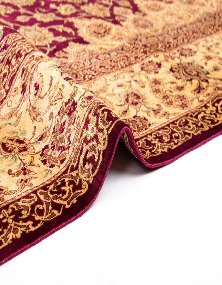 Detail image of  6' 4 x 9' 8 Ghom Silk Rug