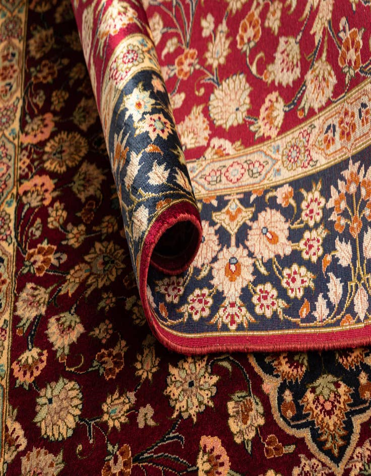 Detail image of  2' 7 x 3' 11 Ghom Silk Rug
