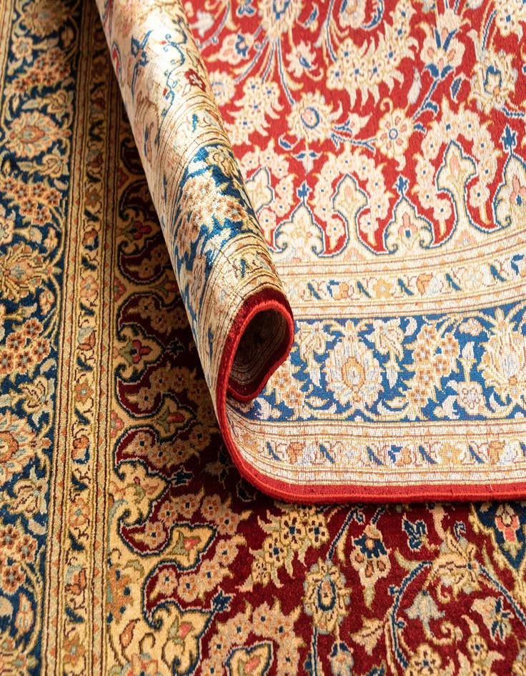 Detail image of  2' 4 x 4' 1 Ghom Silk Rug