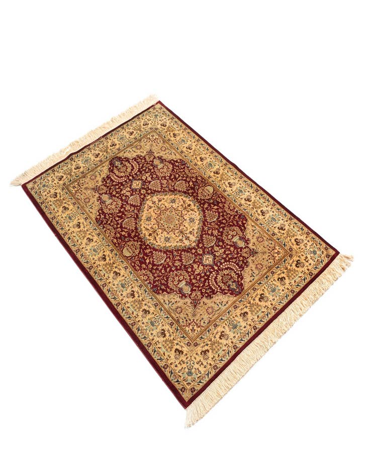 Detail image of  3' 3 x 4' 10 Ghom Silk Rug