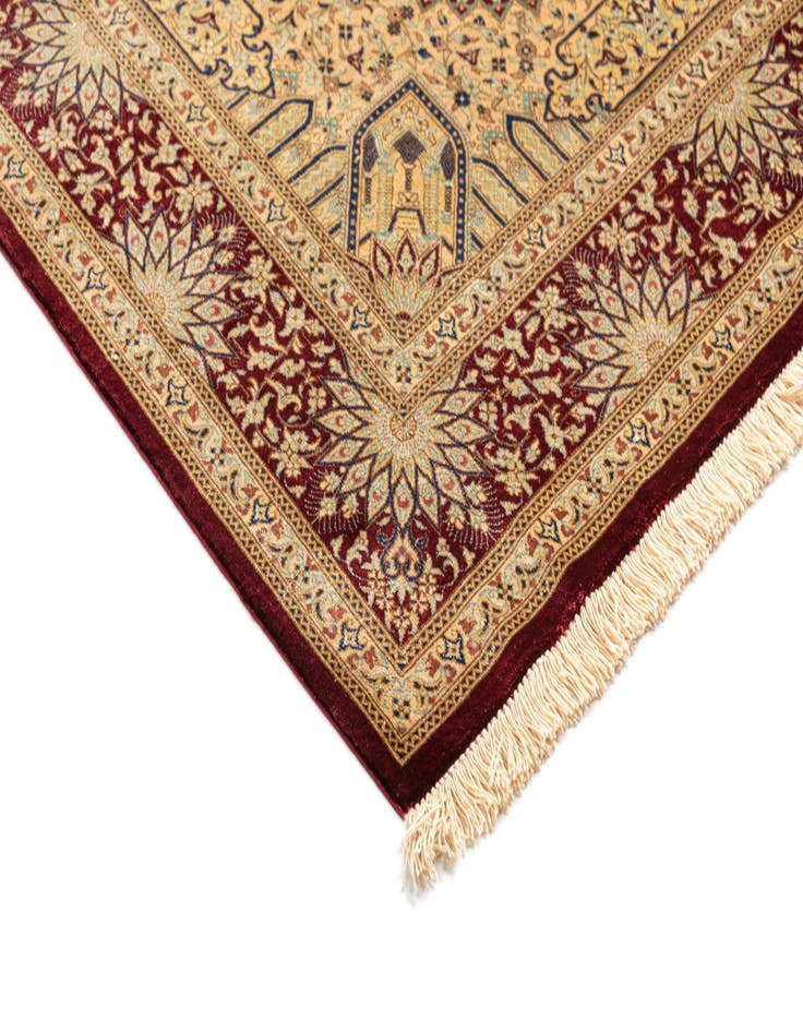 Detail image of  3' 3 x 5' Ghom Silk Rug