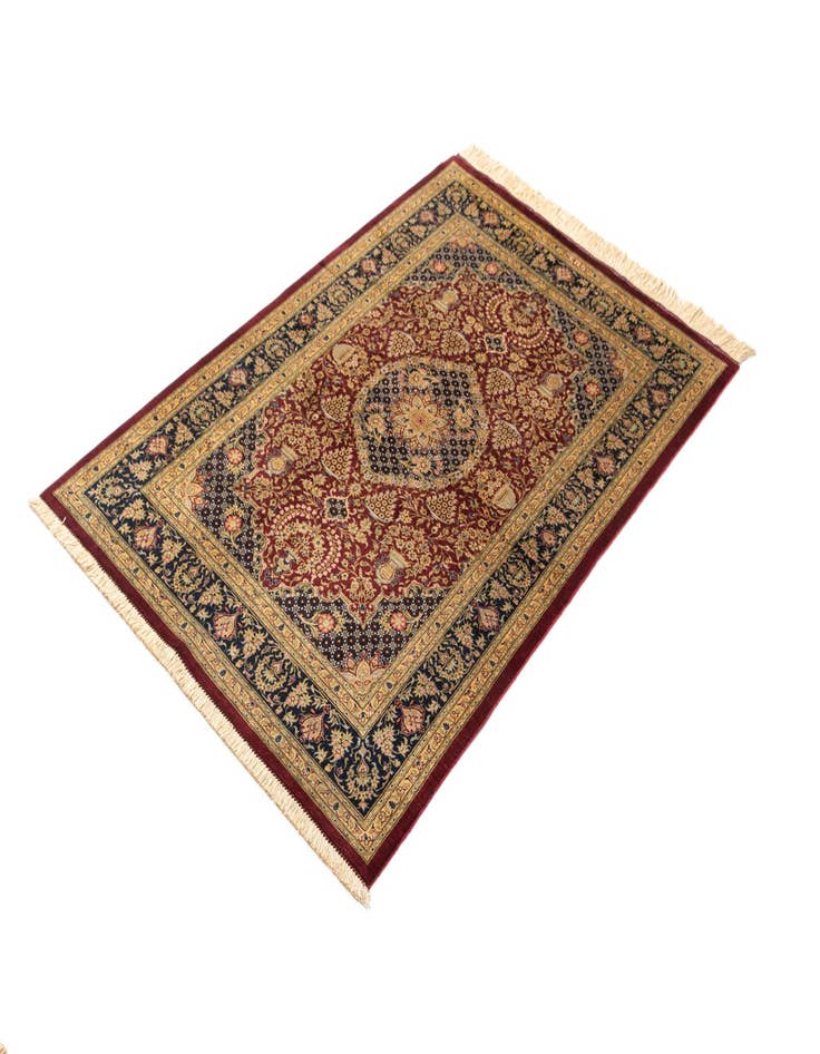 Detail image of  3' 2 x 4' 10 Ghom Silk Rug