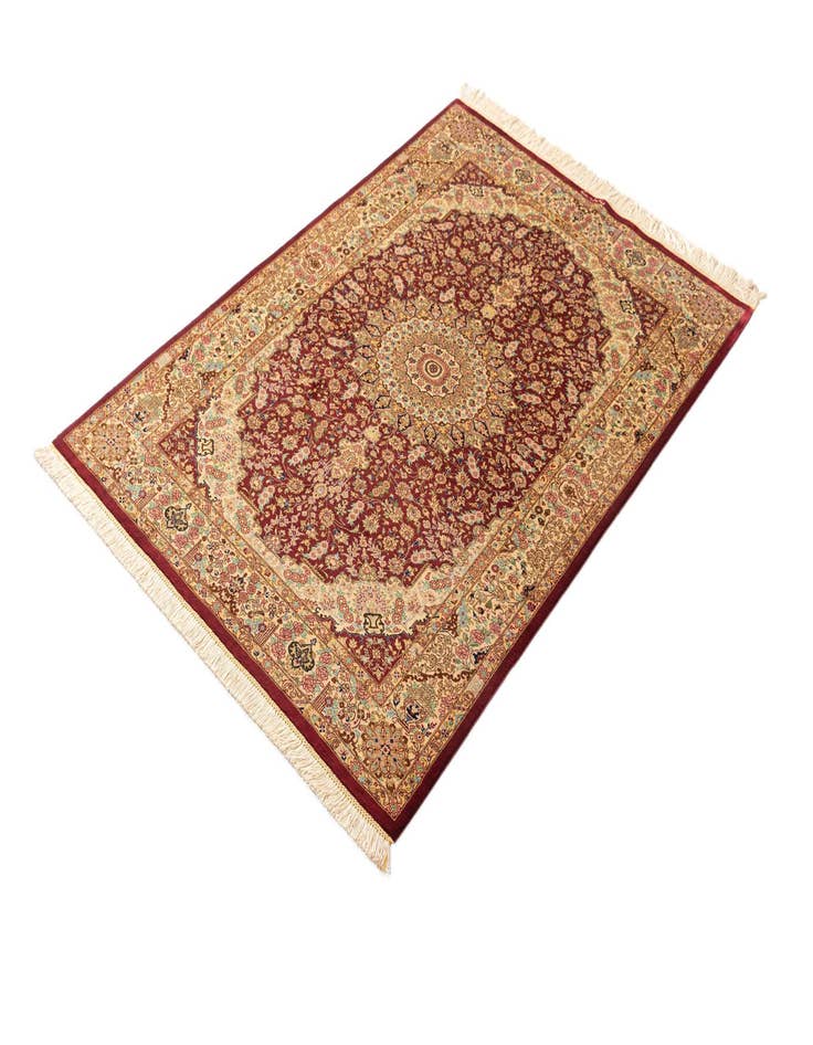 Detail image of  3' 3 x 4' 11 Ghom Silk Rug