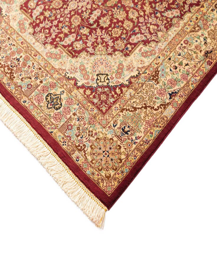 Detail image of  3' 3 x 4' 11 Ghom Silk Rug