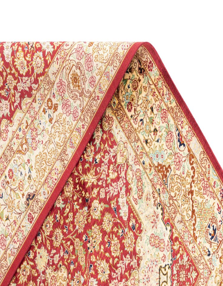 Detail image of  3' 3 x 4' 11 Ghom Silk Rug