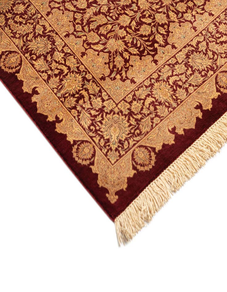 Detail image of  3' 3 x 4' 11 Ghom Silk Rug