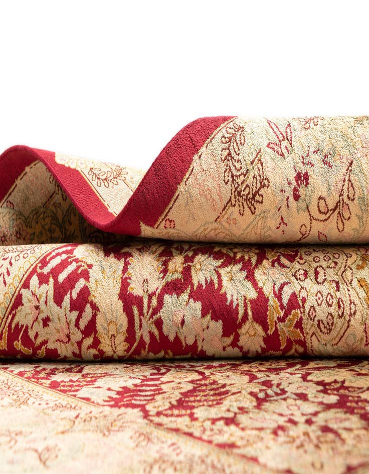 Detail image of  3' 3 x 4' 11 Ghom Silk Rug