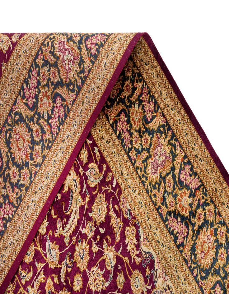 Detail image of  6' 5 x 9' 8 Ghom Silk Rug