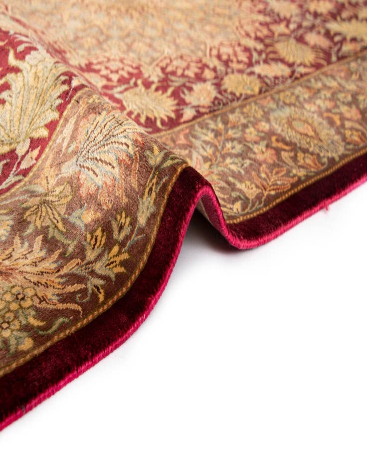 Detail image of  2' 7 x 4' 2 Ghom Silk Rug