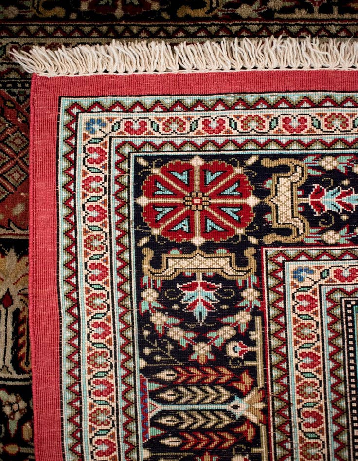 Detail image of  2' 7 x 3' 10 Ghom Silk Rug