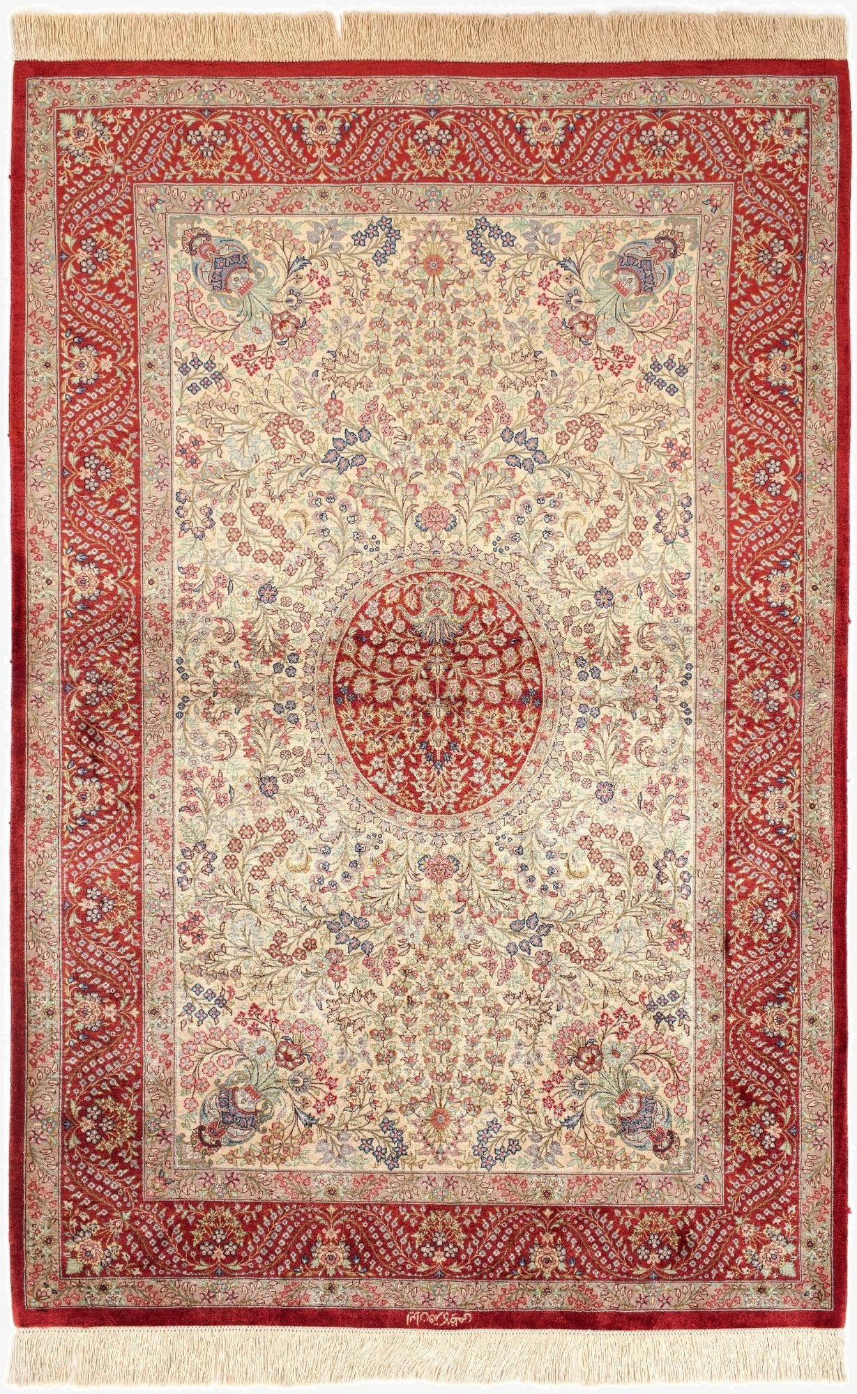 3' 4 x 5' Ghom Silk Rug