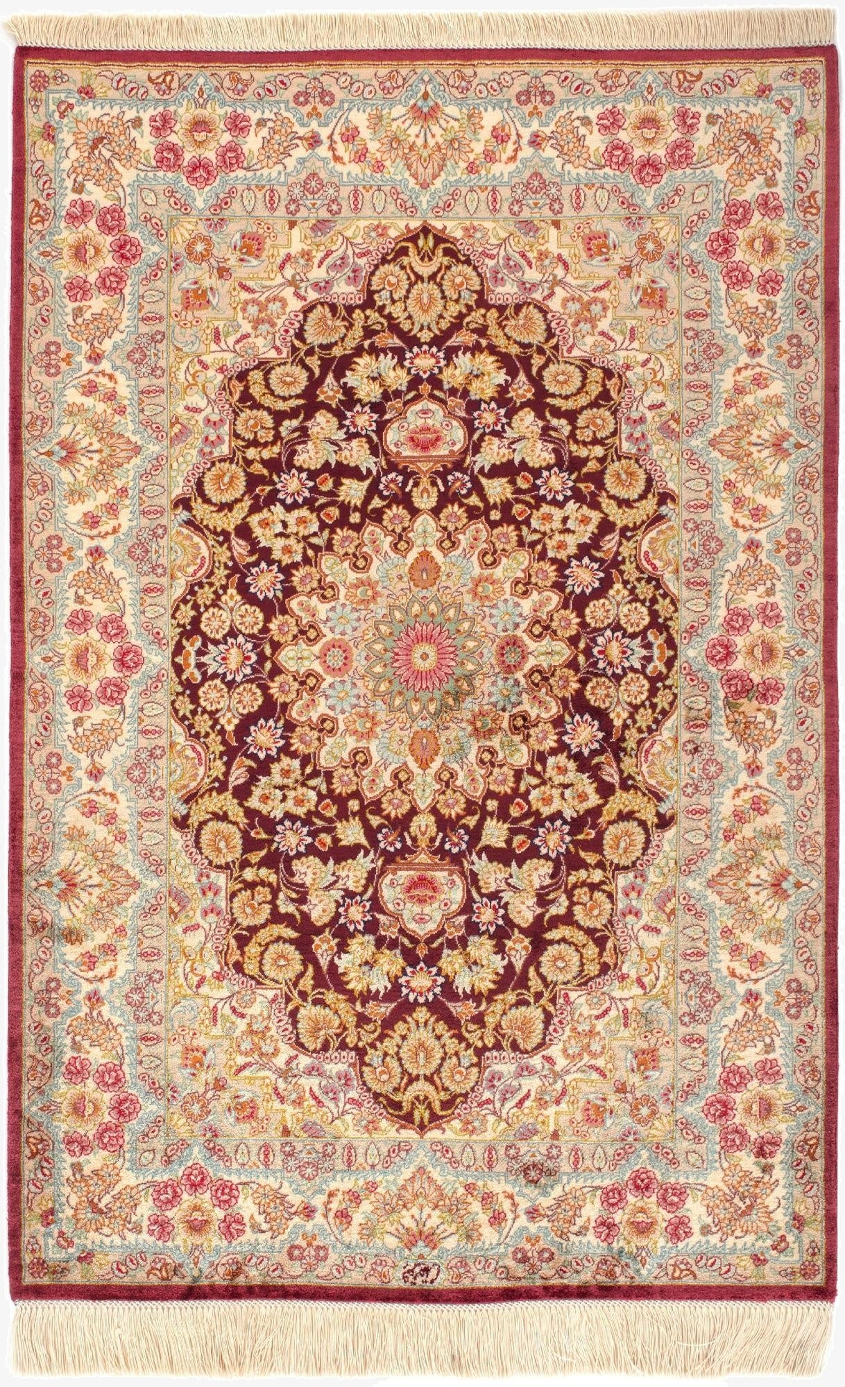  2' 7 x 3' 11 Ghom Silk Rug