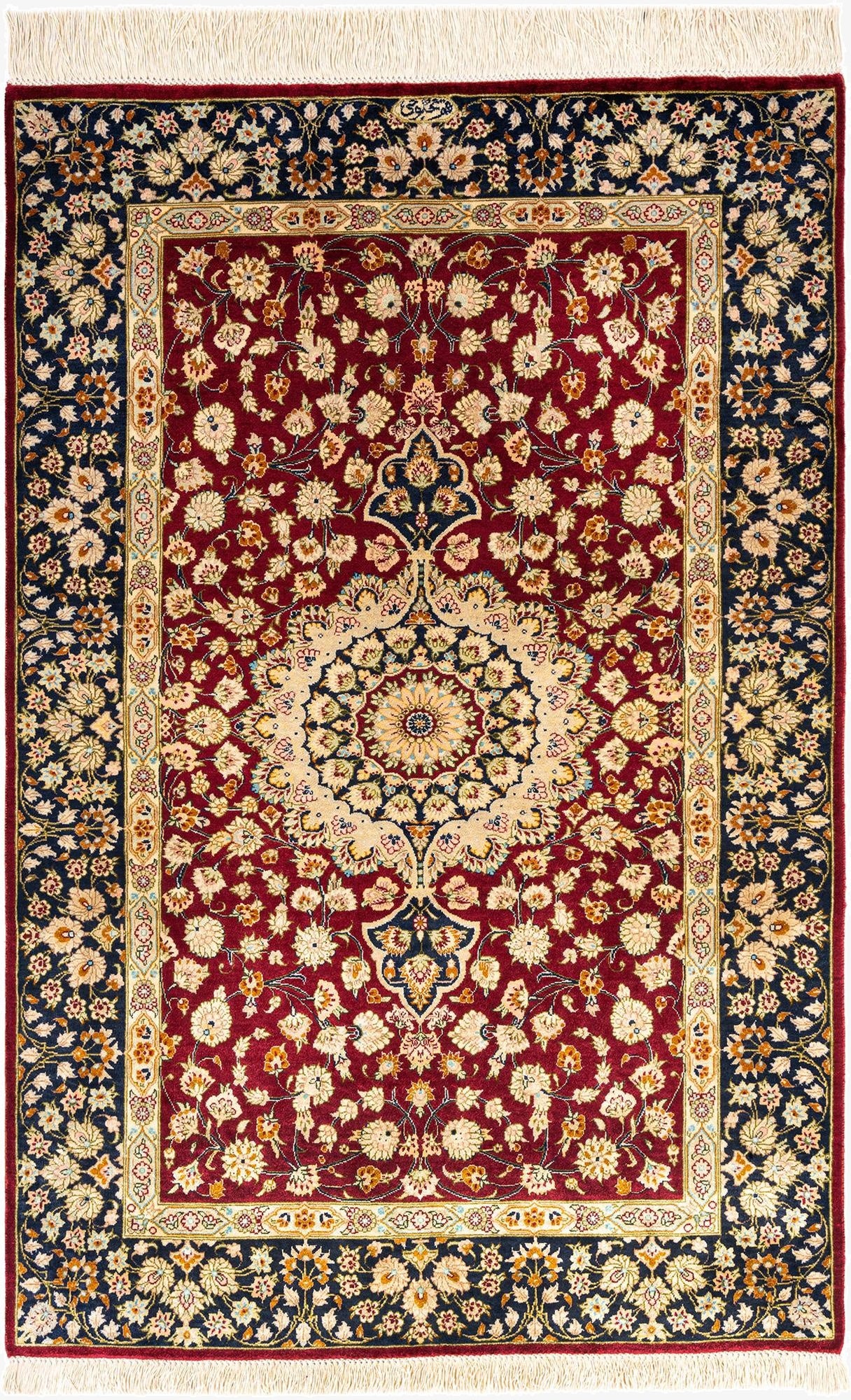  2' 7 x 3' 11 Ghom Silk Rug