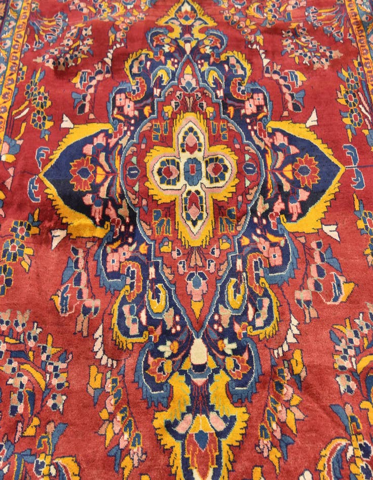 Detail image of 7' 10 x 10' 10 Hand Knotted Golpayegan Persian Wool Rug