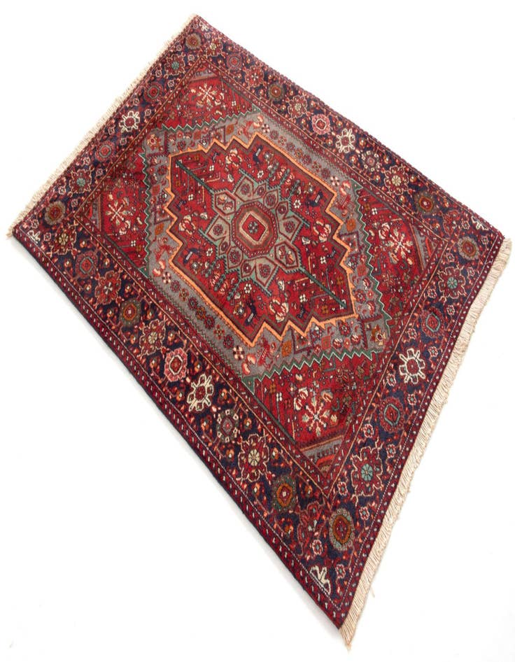 Detail image of  3' 7 x 4' 9  Hand Knotted Goltuk Persian Wool Rug