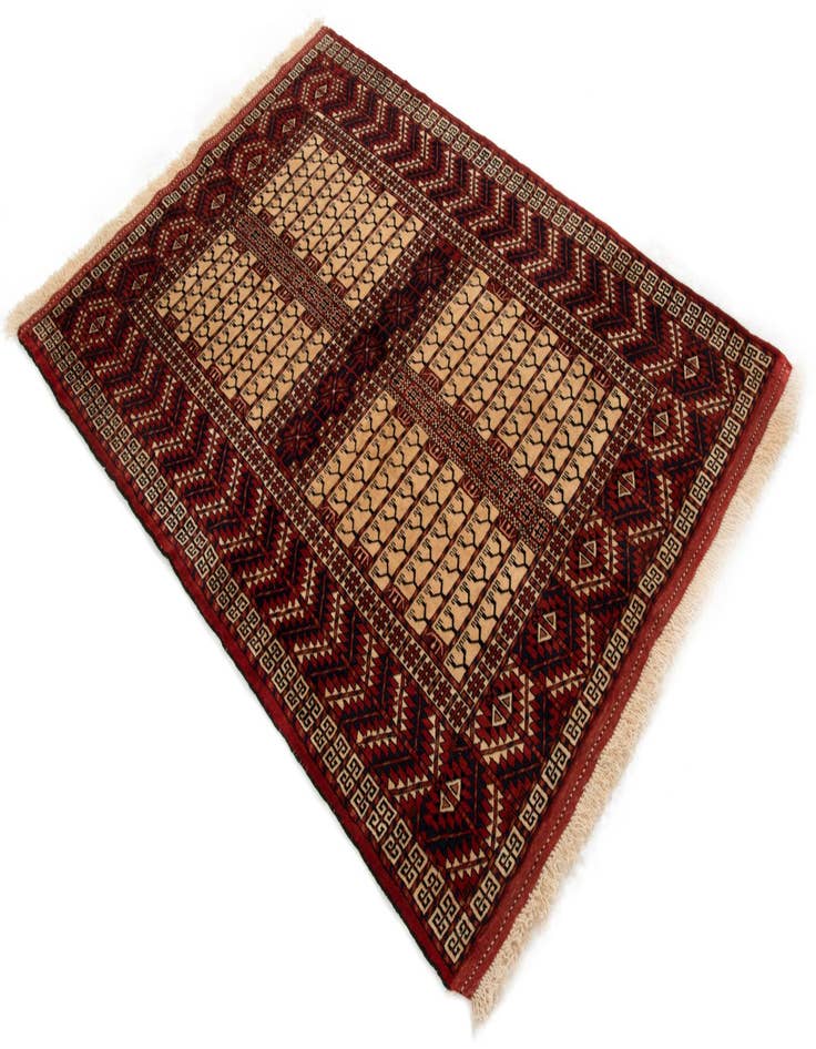 Detail image of  4' 5 x 6' 1  Hand Knotted Hacilou Wool Rug