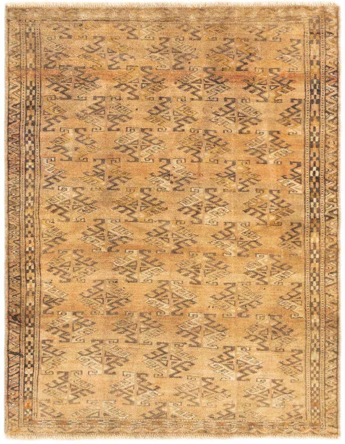 A 3x5 rectangular Hamedan wool rug in shades of red and brown with a traditional tribal pattern.
