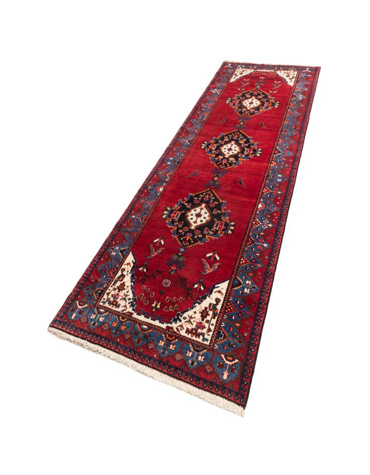 Detail image of  4' 11 x 12' 9  Hand Knotted Hamedan Rug