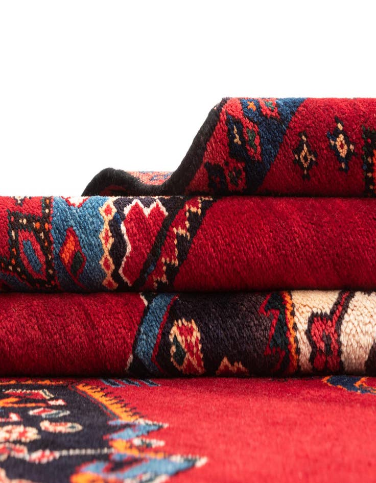 Detail image of  4' 11 x 12' 9  Hand Knotted Hamedan Rug