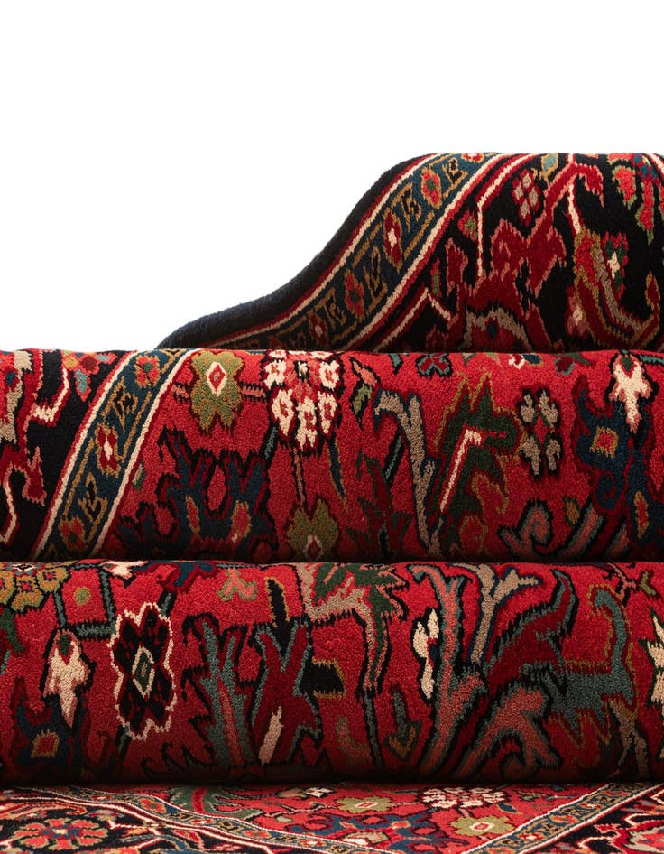 Detail image of  6' 2 x 8' 8  Hand Knotted Hamedan Wool Rug