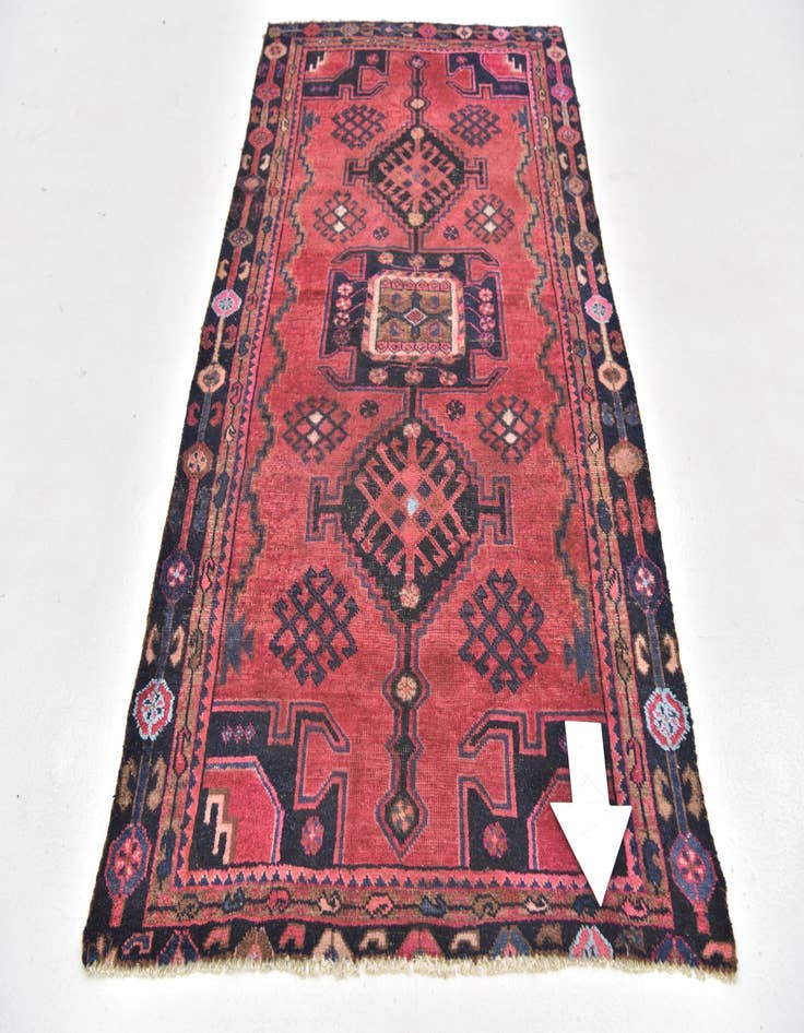 Detail image of  4' x 7' 9 Hamedan Wool Rug