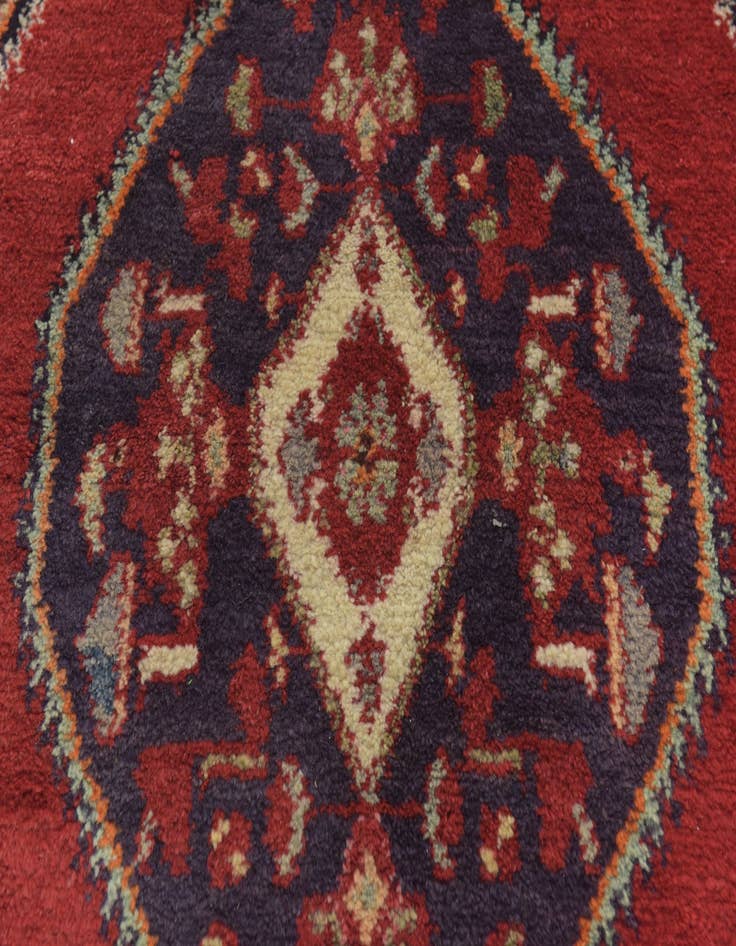 Detail image of  4' 4 x 6' 10  Hand Knotted Hamedan Persian Wool Rug