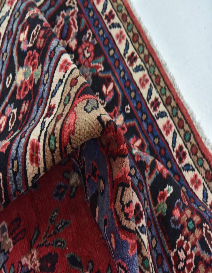 Detail image of  10' 3 x 13' 5  Hand Knotted Hamedan Persian Wool Rug