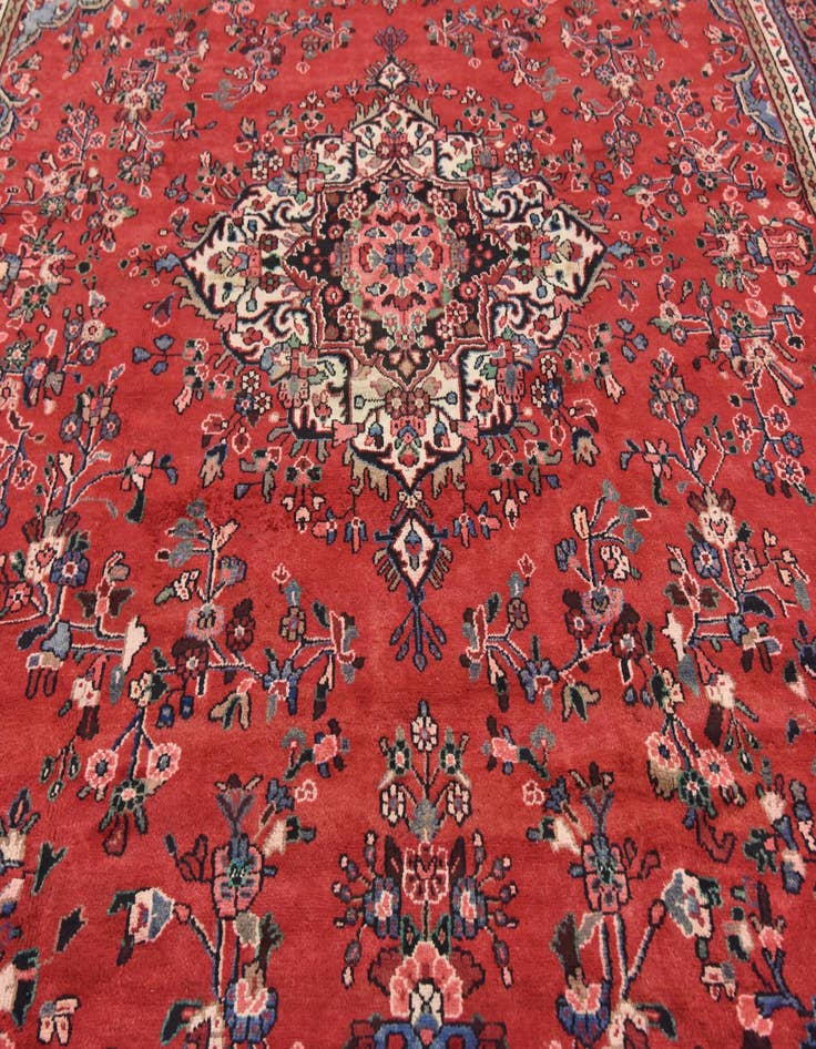 Detail image of  10' 3 x 13' 5  Hand Knotted Hamedan Persian Wool Rug