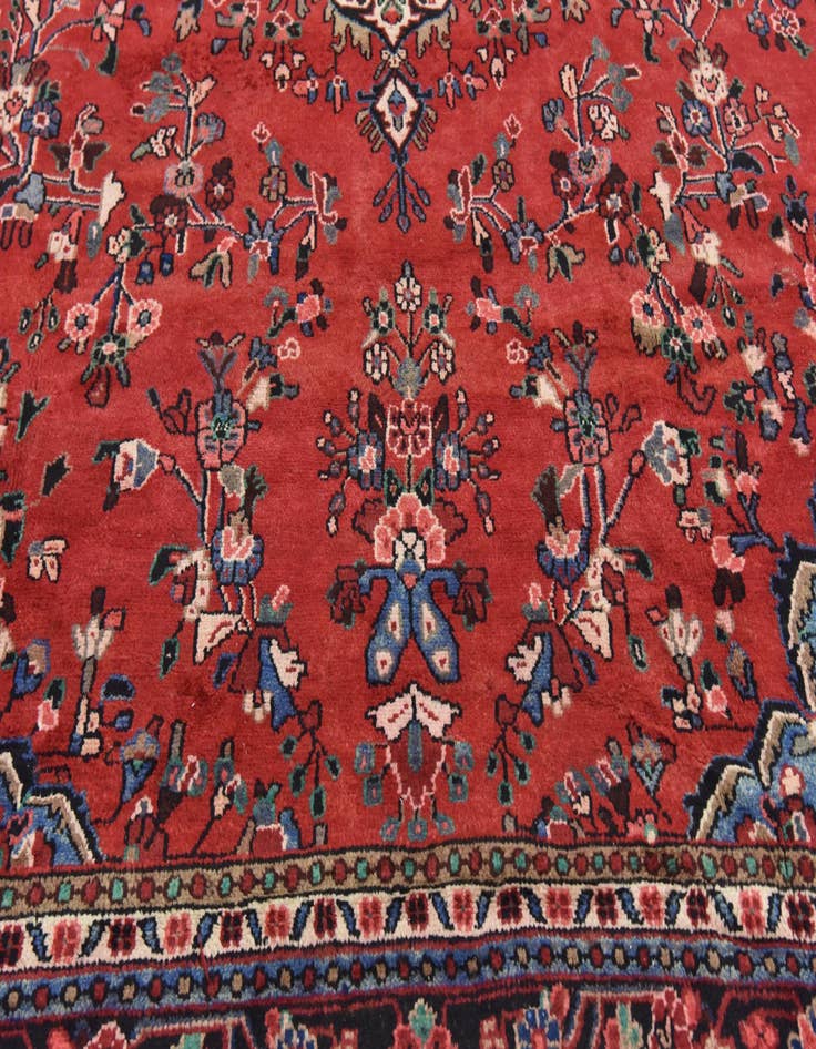 Detail image of  10' 3 x 13' 5  Hand Knotted Hamedan Persian Wool Rug