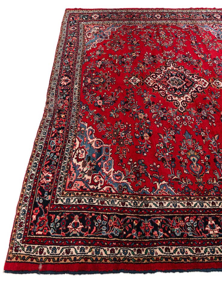 Detail image of  10' 4 x 12' 8  Hand Knotted Hamedan Wool Rug