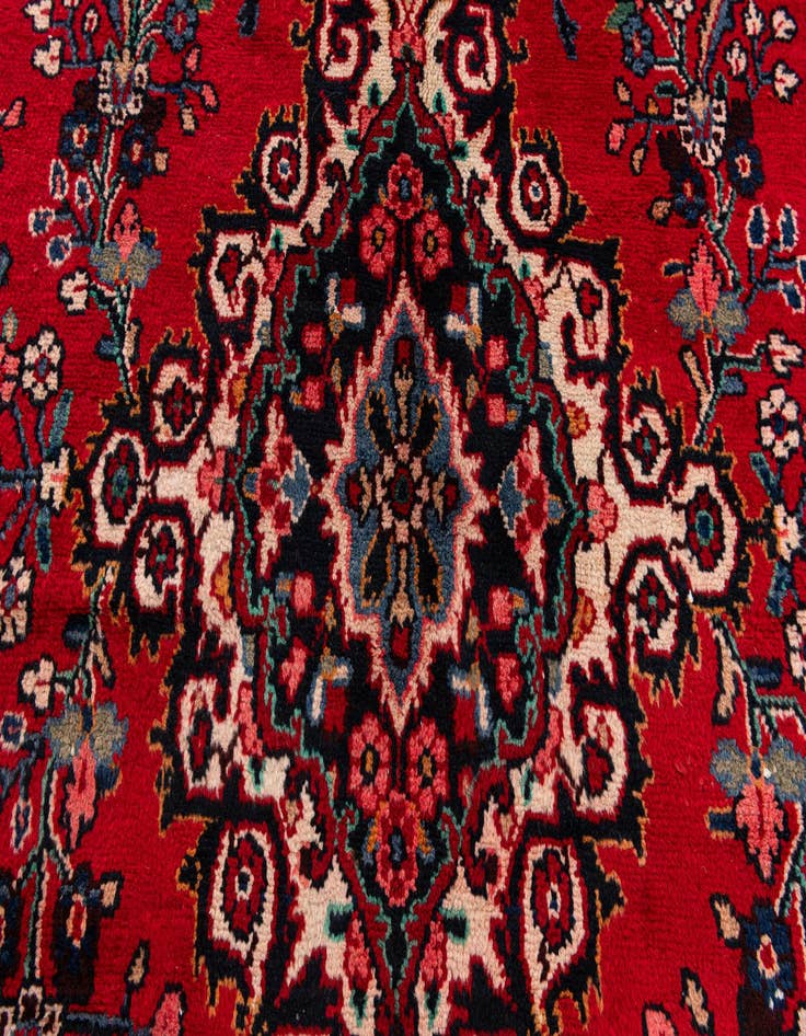 Detail image of  10' 4 x 12' 8  Hand Knotted Hamedan Wool Rug
