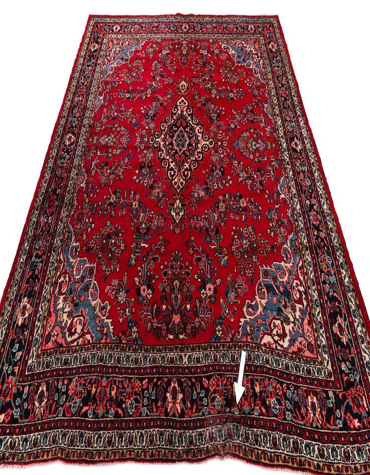 Detail image of  10' 4 x 12' 8  Hand Knotted Hamedan Wool Rug