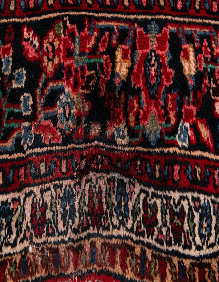 Detail image of  10' 4 x 12' 8  Hand Knotted Hamedan Wool Rug