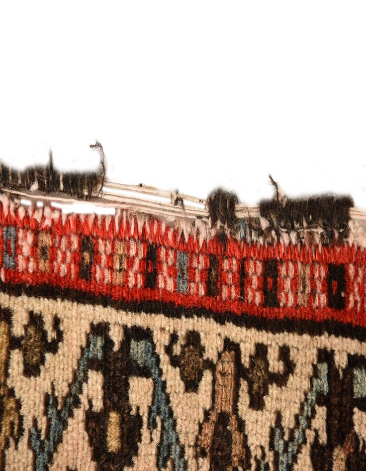 Detail image of  4' 5 x 6' 1  Hand Knotted Hamedan Persian Wool Rug