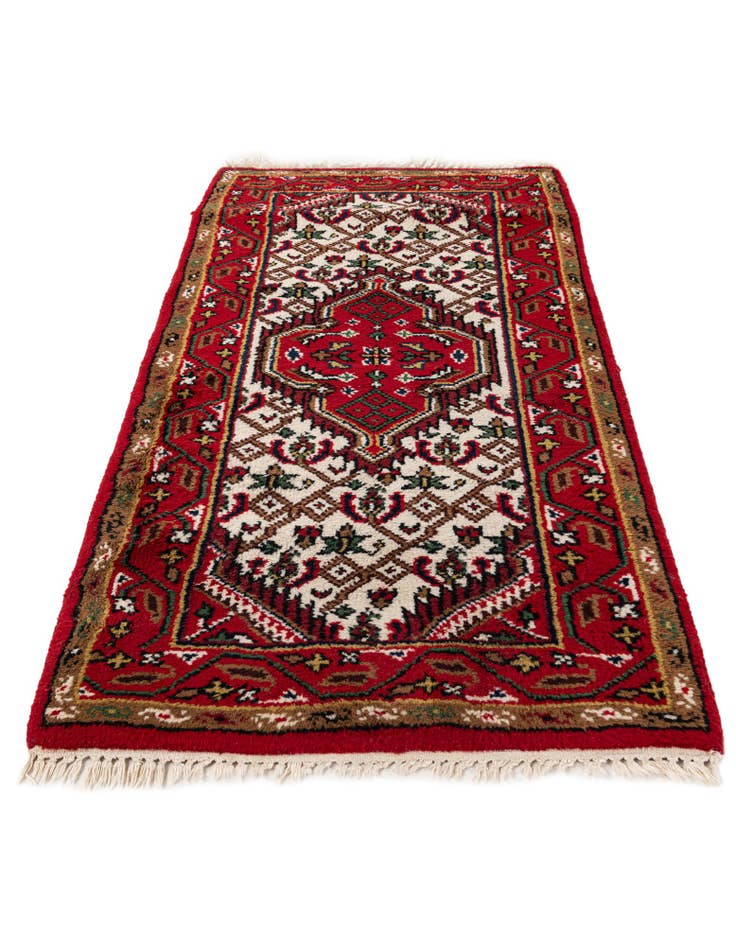 Detail image of  2' 6 x 4' 7  Hand Knotted Hamedan Wool Rug