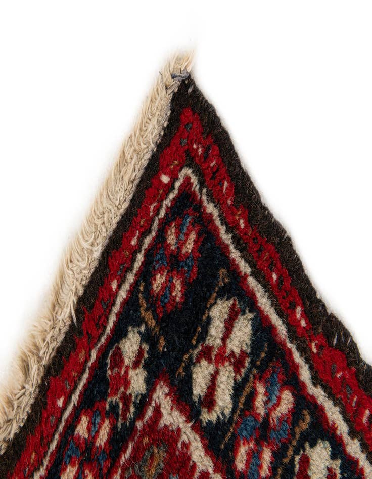 Detail image of  1' 10 x 2' 8  Hand Knotted Hamedan Wool Rug