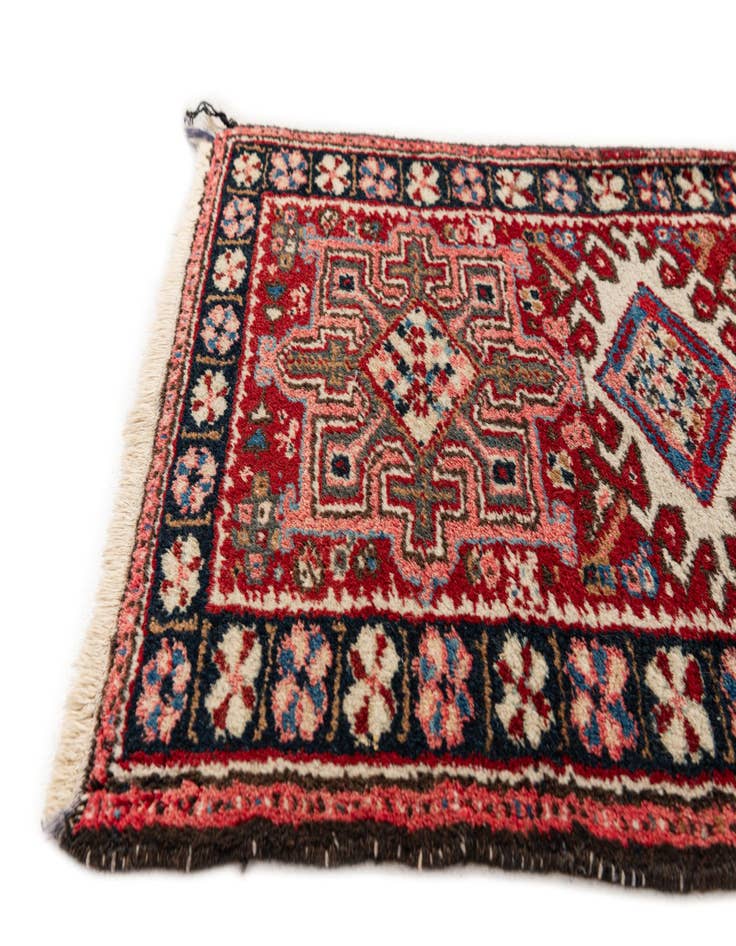 Detail image of  1' 10 x 2' 8  Hand Knotted Hamedan Wool Rug