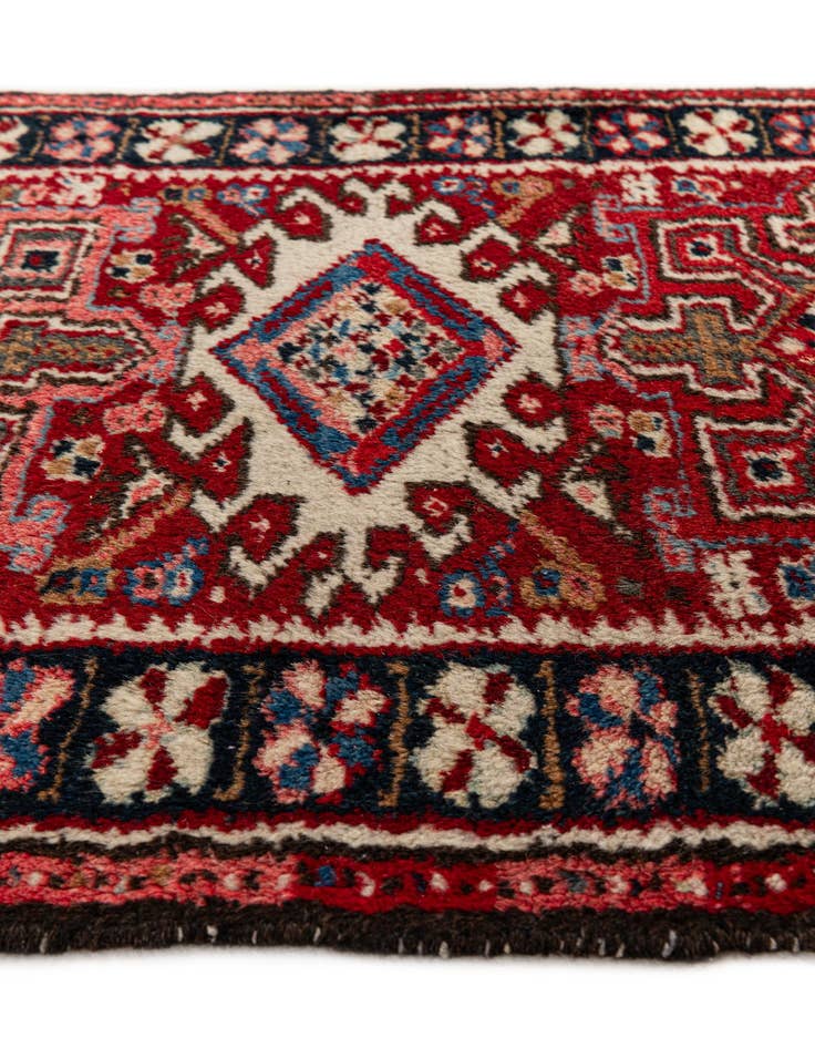 Detail image of  1' 10 x 2' 8  Hand Knotted Hamedan Wool Rug